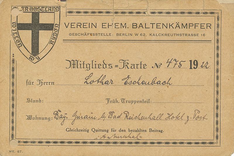 Attēls:Verein ehem Baltenkampfer MitgliedsKarte.jpg